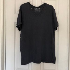 Save blue V neck t shirt Men t shirt Large